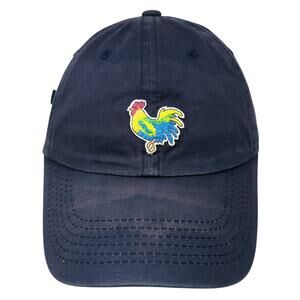 Rooster Slideback Baseball Cap Blue One Size Adjustable Embroidered Chubbies